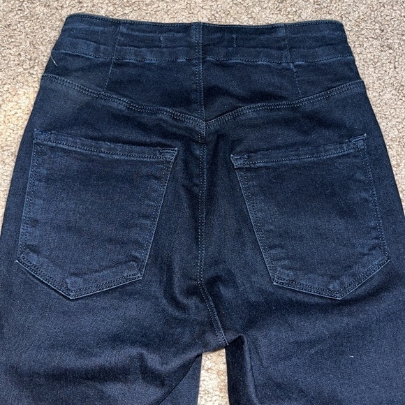 J Brand Natasha‎ Sky High Skinny Button Fly Jean Bluebird Deep Indigo 23 - Picture 7 of 11